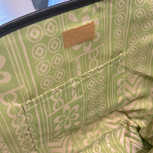 Beach Bag Large Straw Tote Lime - Picture 6 of 8